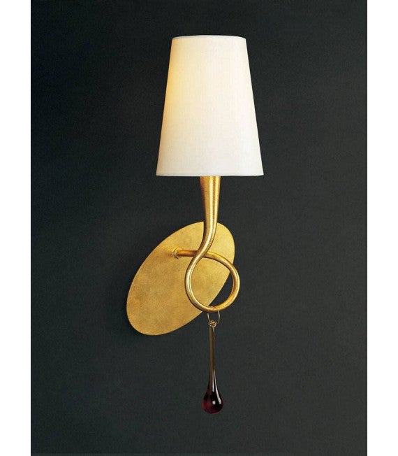 Applique Murale Tekled – Cône Or Ambré – E27 Avec Interrupteur – 190 X 135 Mm