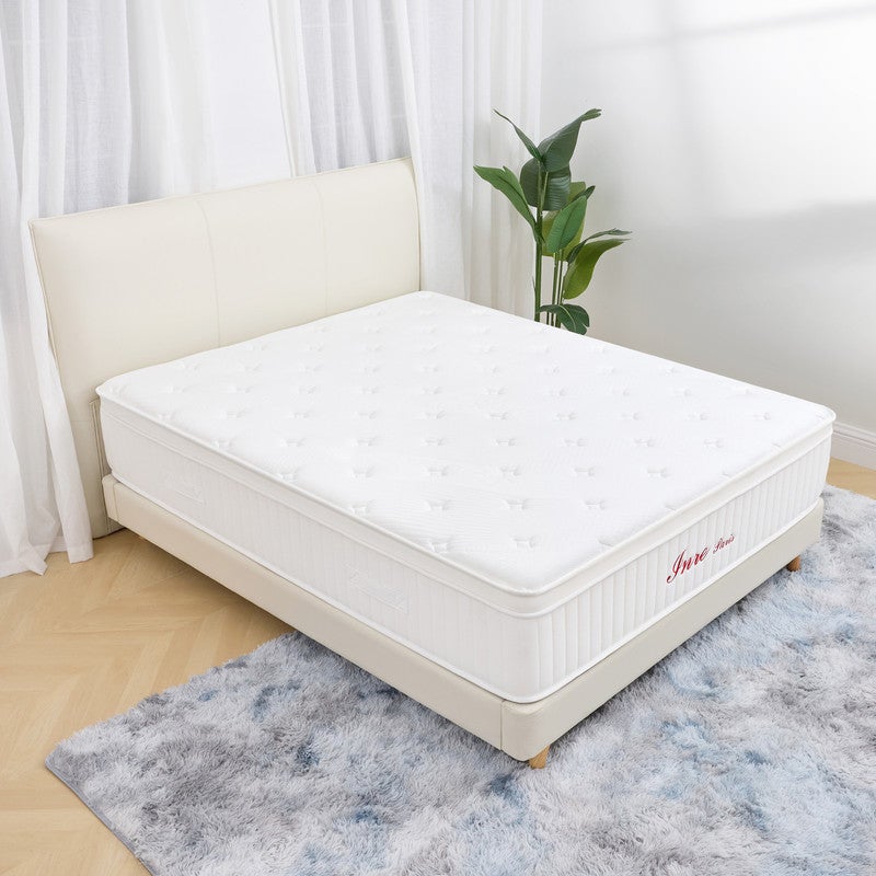 Matelas 140x190 cm INRE, Épais 30cm, Matelas Hybride, Ressorts Ensachés, 7 Zones, Moyenne Ferme, Confort et Respirant - 4