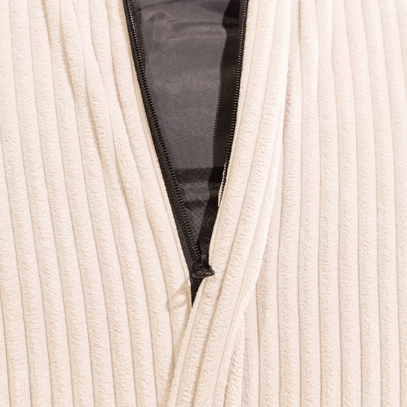 Pouf poire déhoussable velours côtelé BANANAIR 80x70 cm beige - 3