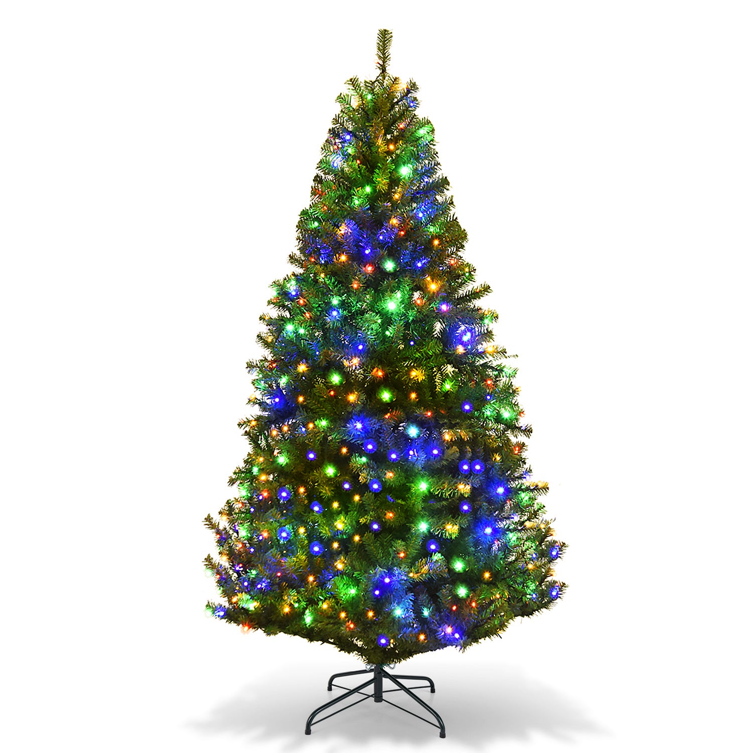 Albero di Natale Automatico 180 cm, Illuminato a 350 LED Incorporate, 1000 Rami Folti in PVC, Base Pieghevole in Ferro, Montaggio Facile - 2