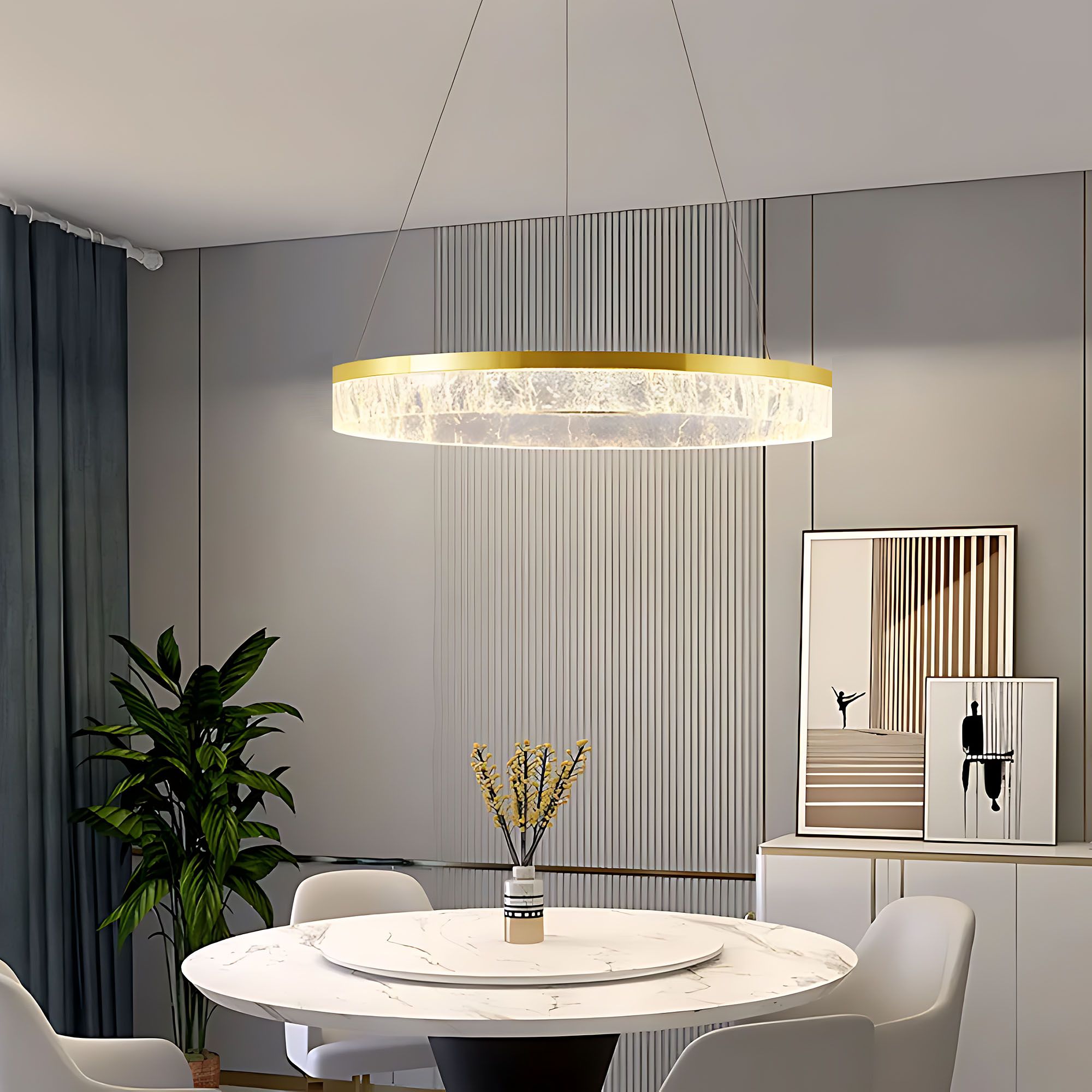 Lampa Sufitowa Wisząca Toolight Lhj046-Cp Złoty 50Cm - 6