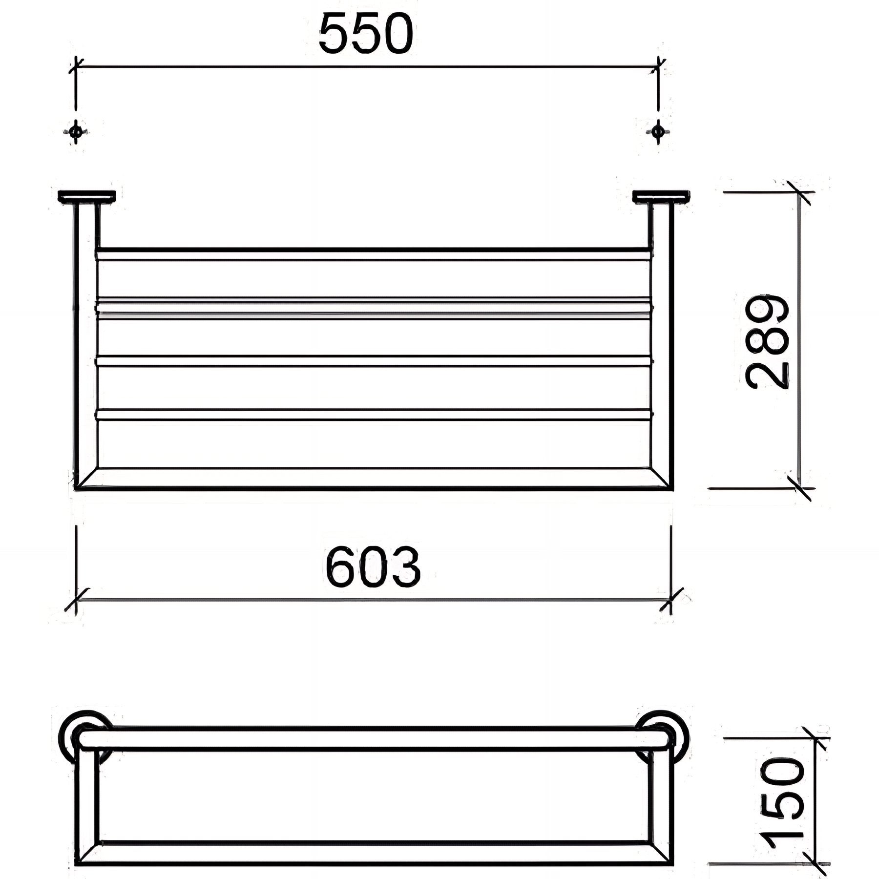 Porte serviettes salle de bains SANINDUSA Rimini chrome - 2