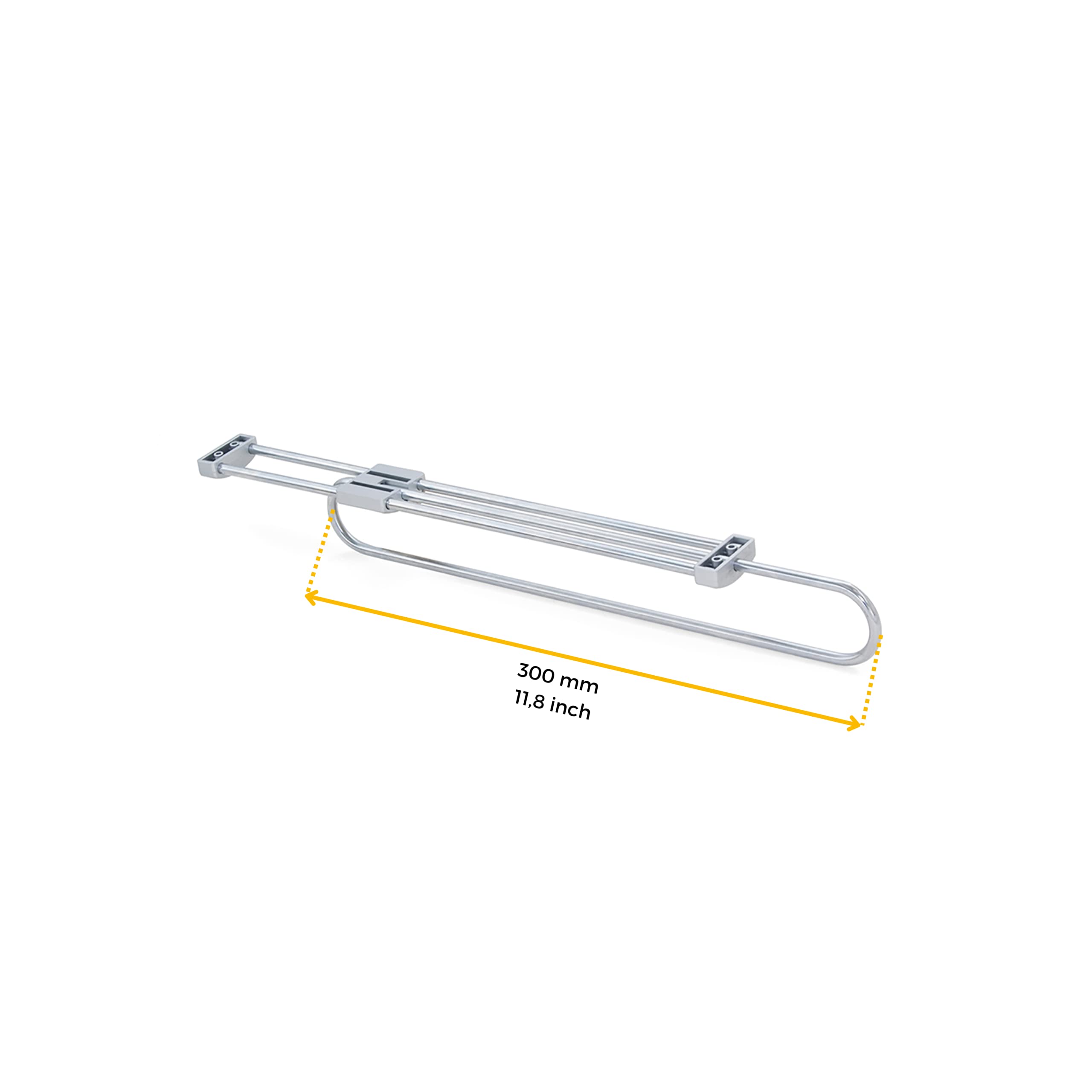 Emuca Porte-vêtements extractible Self pour armoire, 300, Peint en aluminium, Acier et Plastique - 7