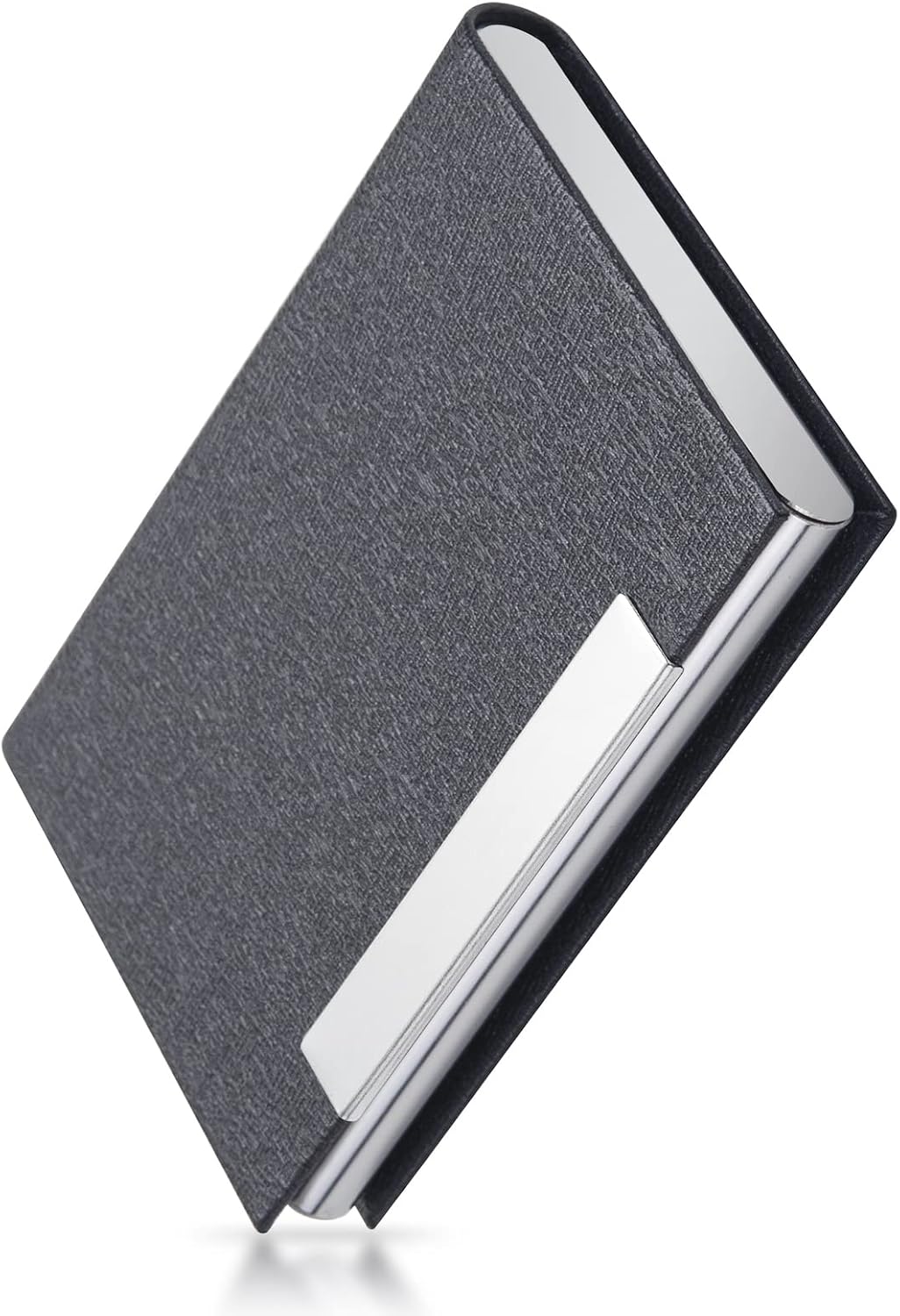 Porte-cartes De Visite Professionnel Noir - Cuir Microfibre - Fermeture Magnétique - Léger Et Portable - 10