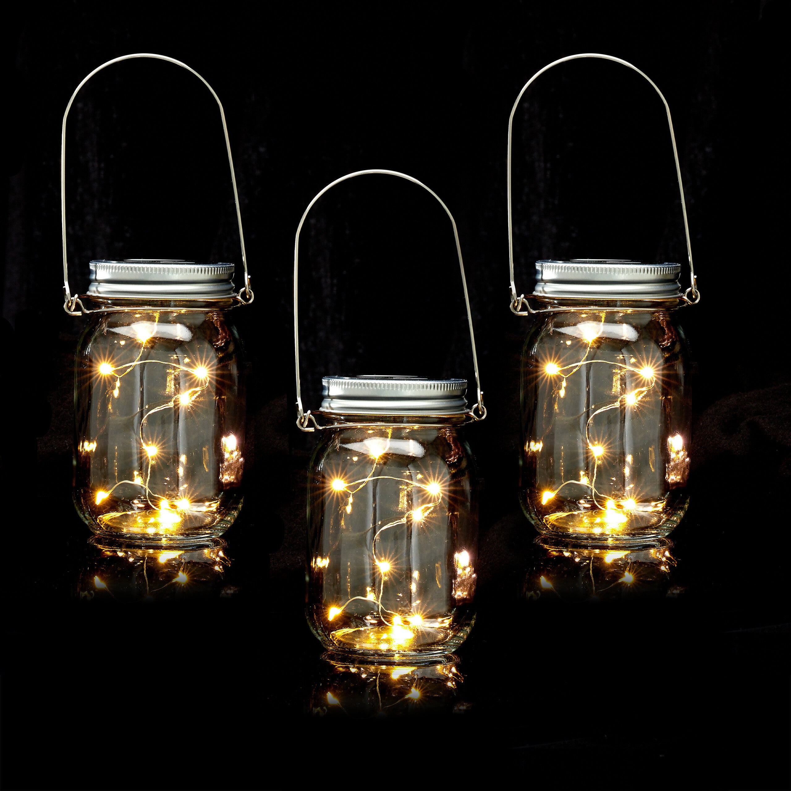 Lot De 4 Lanternes LED Effet Flamme - Hauteur 23 Cm, Noir - Pour Extérieur Et Intérieur - Posables Ou à Suspendre - Sans Piles - 5