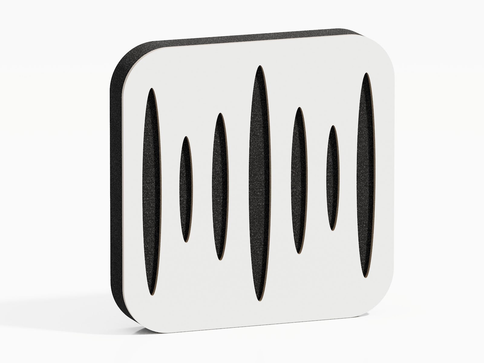 Lot de 8 Mini-Panneaux acoustiques insonorisants COLUMBIA 23x23x3 cm - 0,42 m² surf.totale -MDF perforé laminé et mousse acoustique -Blanc - 2