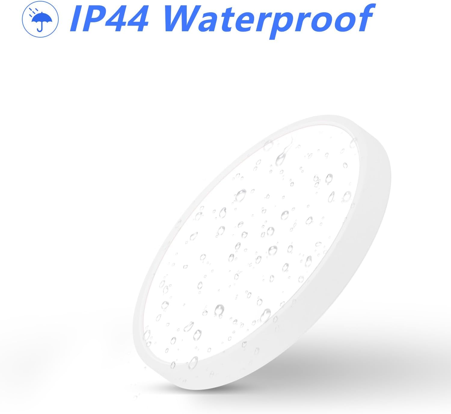 NETTLIFE Panel de luz LED de techo iluminación de techo plana IP44 a prueba de salpicaduras blanco frío 15W - 7