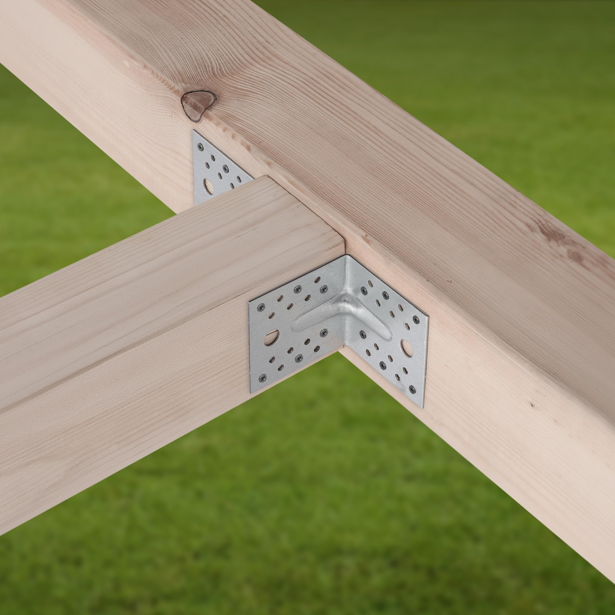 12 szt. Kątownik Ciesielski - Łącznik Budowlany - 80 x 80 x 80 mm - Stal ocynkowana - Z Przetłoczeniem - Nierdzewny KOTARBAU - 8