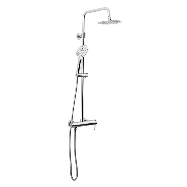 Swiss Aqua Technologies Set doccia con miscelatore meccanico + soffione 200 mm + doccetta 3 getti, Cromo (SATSSPK)