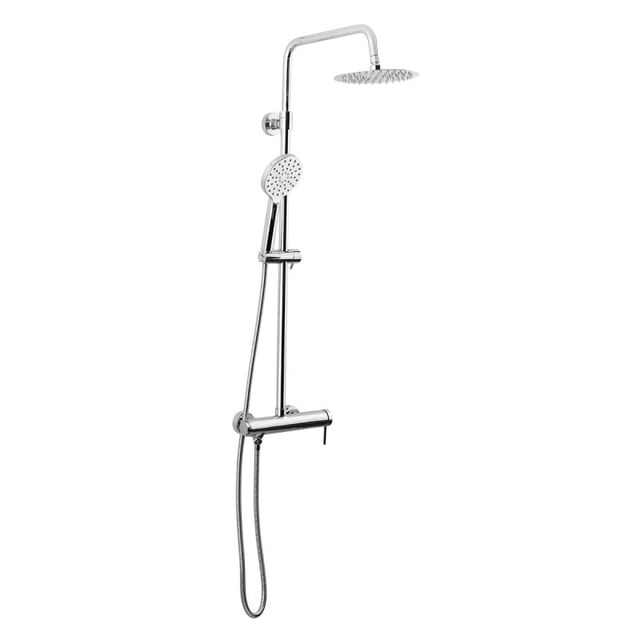 Swiss Aqua Technologies Set doccia con miscelatore meccanico + soffione 200 mm + doccetta 3 getti, Cromo (SATSSPK)