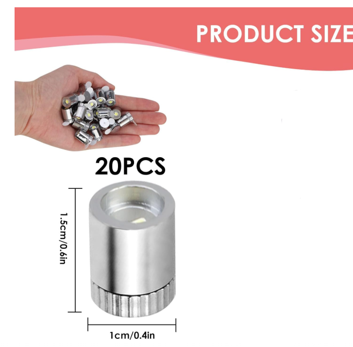 Kit de 20 ampoules LED à piles pour bricolage, petites ampoules créatives, lumières décoratives pour fêtes, mariages, maison, jardin, lanternes, accessoires de festival  15