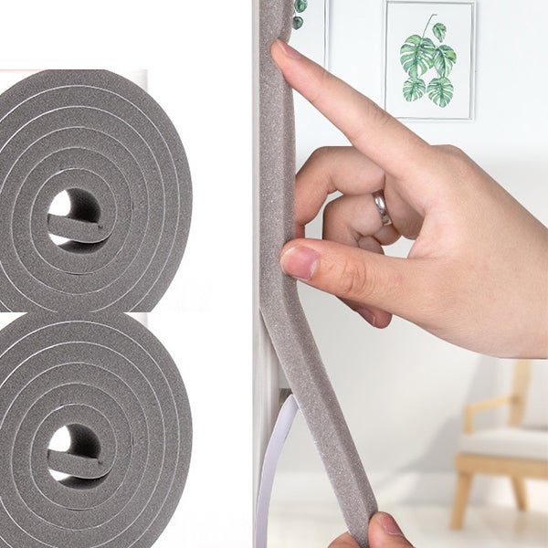 20 rolos de vedantes de isolamento térmico cinzentos 10 mm x 15 mm x 2 m Vedantes de portas e janelas à prova de choque e vento - 7