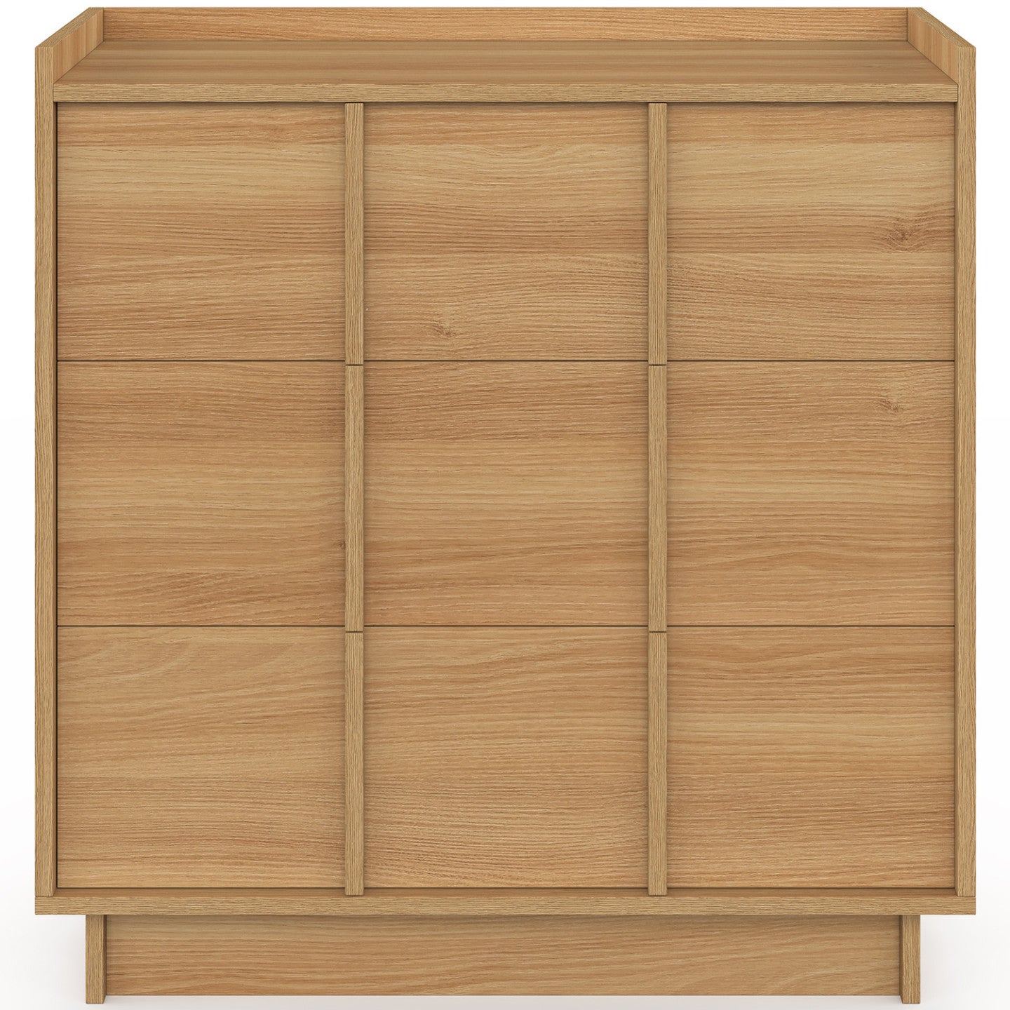 Commode ROSIE 3 tiroirs 80 cm façon hêtre design minimaliste - 3