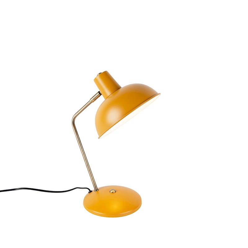 Qazqa retro lampa stołowa inteligentny - Milou - żółty, okrągły, żarówkami LED 4.2w, e14, 2700k - 6500k, ściemnialny, 38cm, IP20