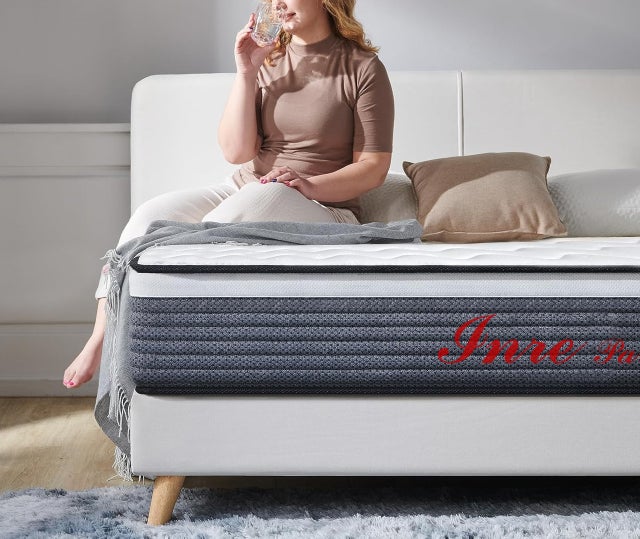 Matelas 140x190 cm INRE – Épaisseur 20 cm, Réversible à Soutien Optimal, Mousse Haute Résilience