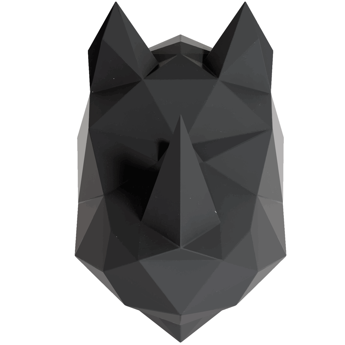 Adesivo 3D origami rinoceronte nero - Sticker adesivo - adesivi murali - 50x30cm - 2