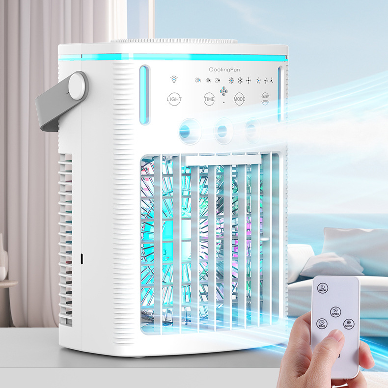 Klimatyzator w mały przenośny wentylator z zbiornikiem na wodę o pojemności ml minutnik tryby rozpylania mgiełki trybów oświetlenia ładowanie USB