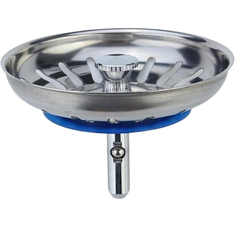 Crépine D'évier De Cuisine En Acier Inoxydable - Filtre Anti-obstruction, Ressort, Diamètre 2.8-3.3 Cm, Profondeur Min 5 Cm, Facile à Nettoyer