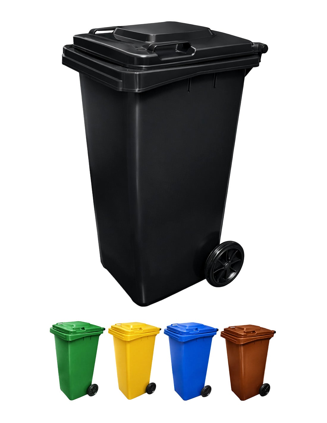 JARDIN202 Contenedor de Basura Reciclables de Colores con Ruedas