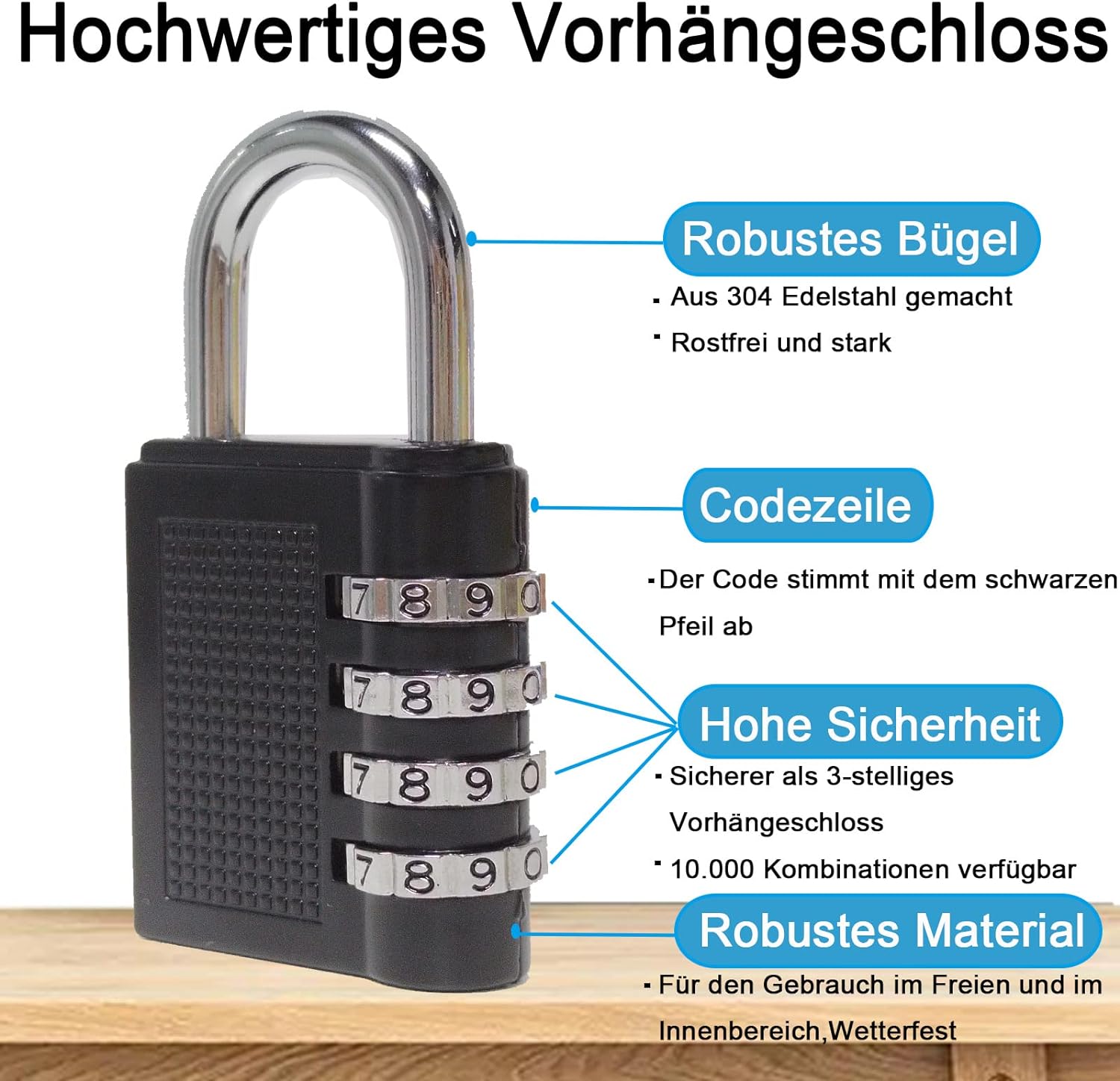 Cadenas à combinaison Cadenas à code 5 lettres Serrures de porte Valise Bagages Vélo – acheter aux petits prix dans la boutique en ligne