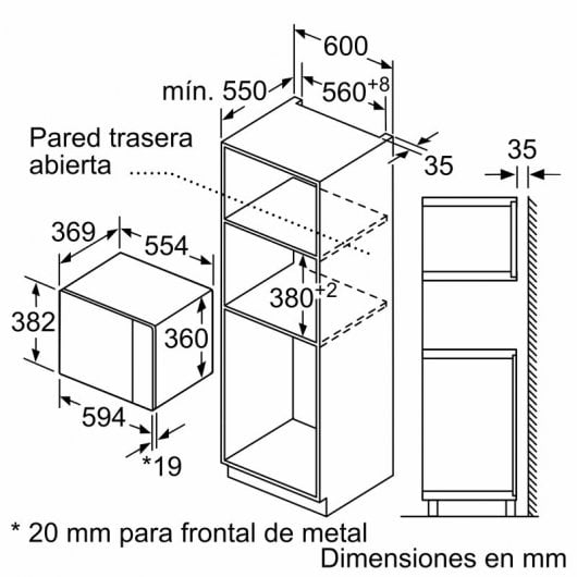 Micro-ondes Balay 3CG5175B2 1200W 25 L Blanc 900 W (25 L) - 6