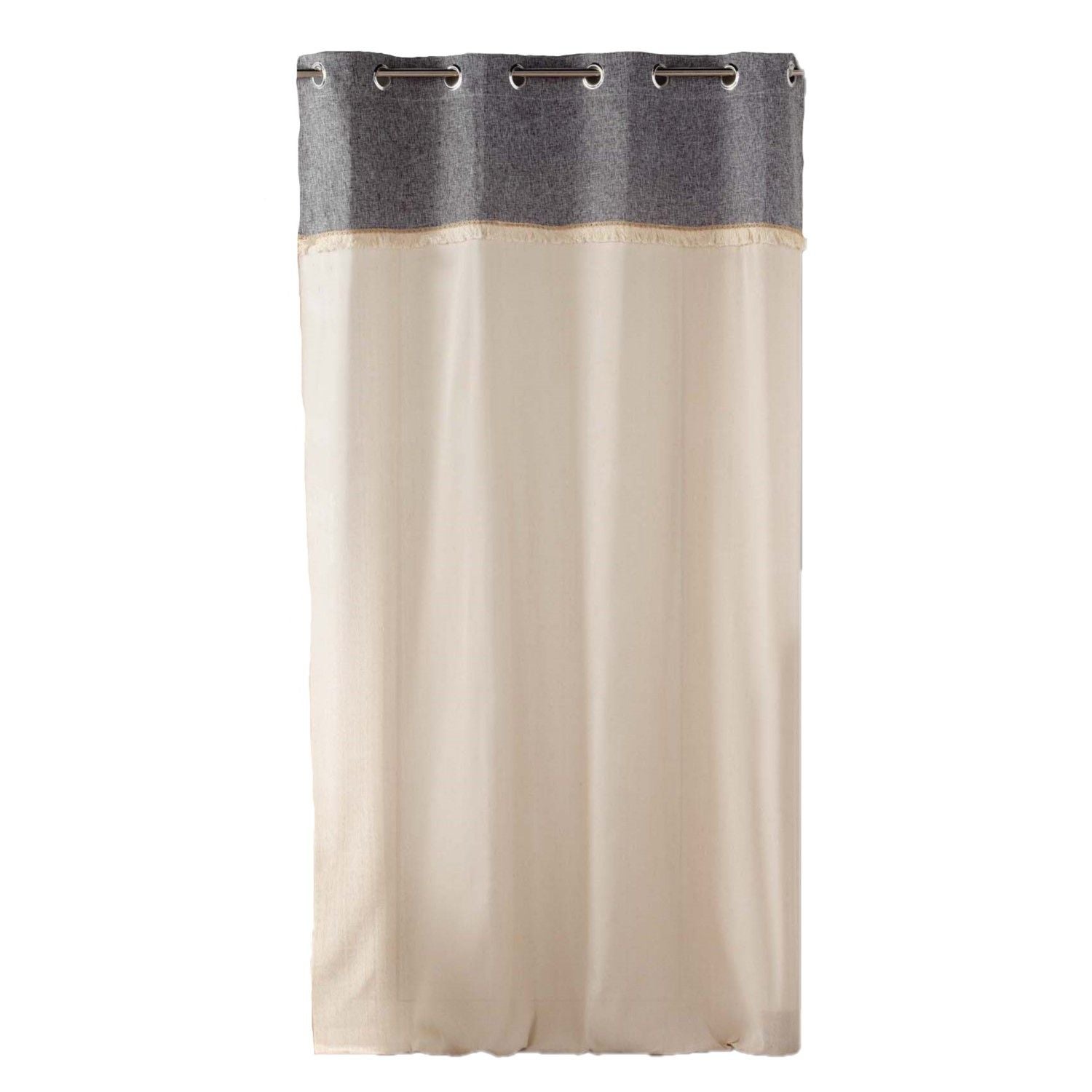 Rideau Isolant Thermique Et Obscurcissant LINDER - Tissu Flammé Vert Cèdre, 135x240 Cm, œillets 40 Mm