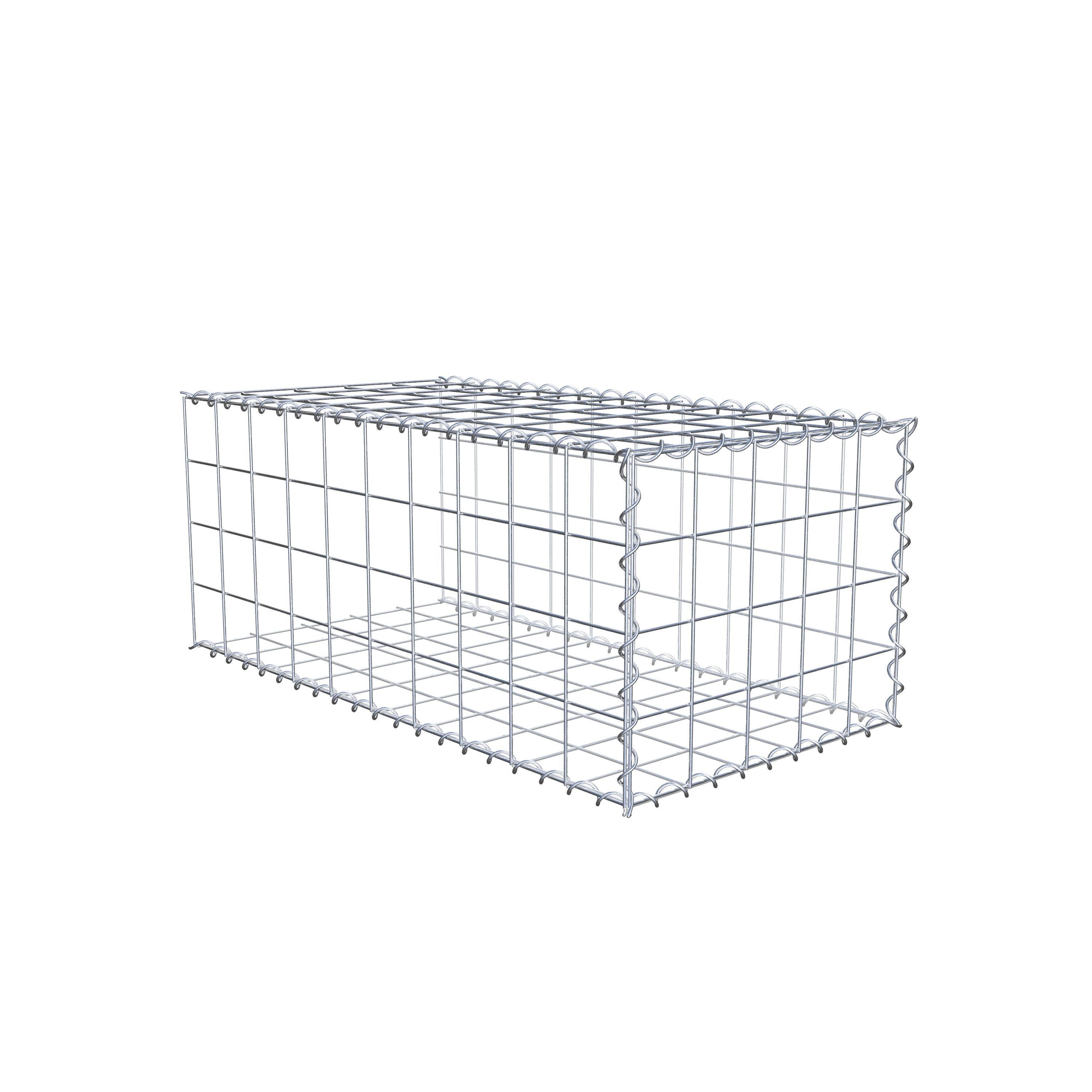 Gavión para alargar en acero galvanizado 100x40x50cm (LxAxP), malla 10 x 10cm, Espiral, sin rejilla frontal - 4