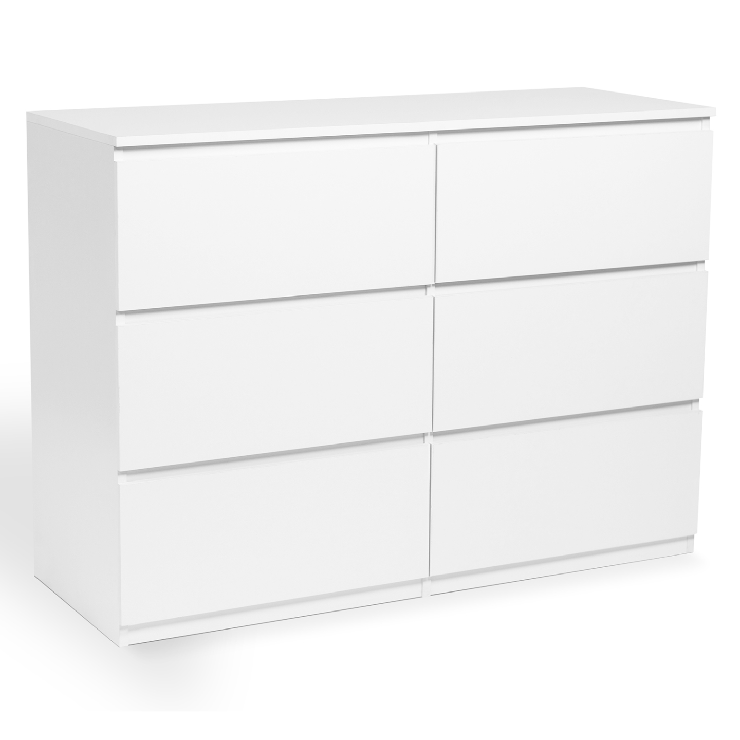 Commode 6 tiroirs TOMI 110 cm bois blanc - 2