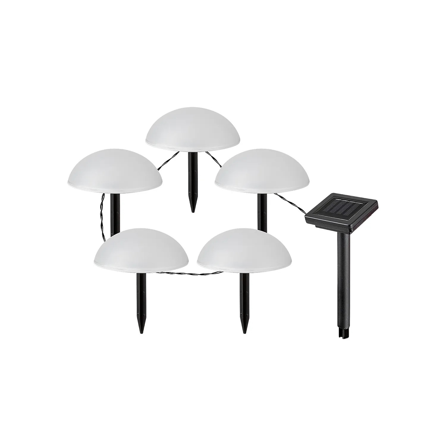Lampa solarna wbijana Treppio czarno-biała LED 1W 4000K 2lm wym: 6 x 400 x 15 cm tworzywo sztuczne Rabalux