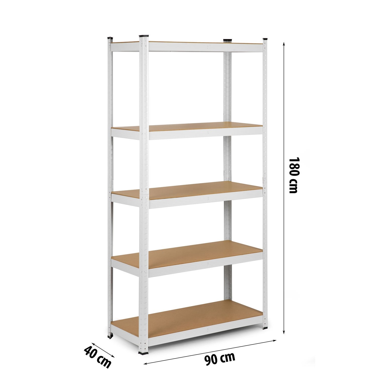 Étagère métallique réglable 180 x 90 x 40 cm pour entrepôt Humberg - 9