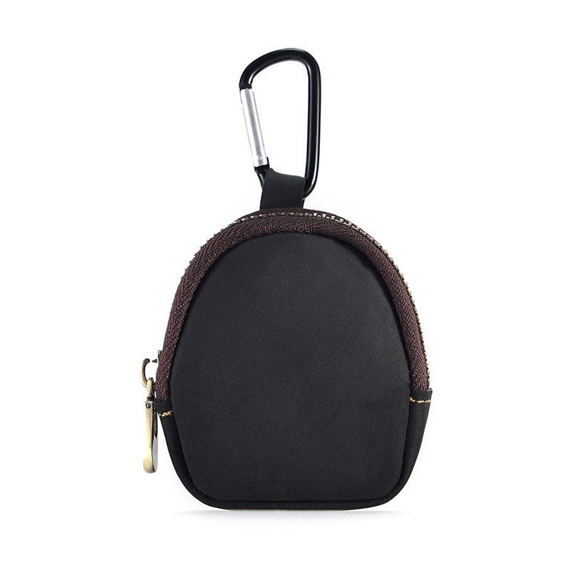 DHSBGWSX Tasca Portachiavi in Pelle Estraibile, Portafoglio, Custodia Nera, Piccola Borsa Portaoggetti, Nero, 12 * 7 * 1,8 cm