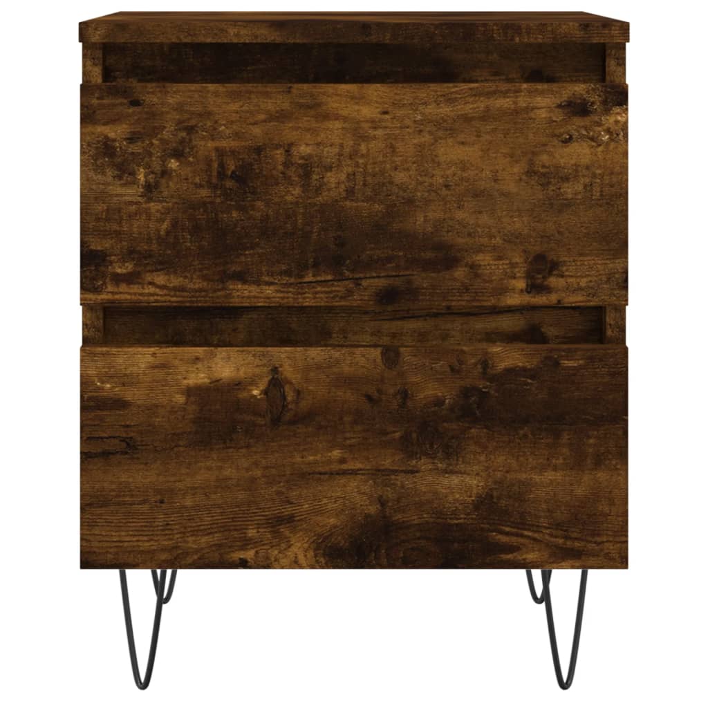 Maison Exclusive - Tables de chevet 2 pcs chêne fumé 40x35x50 cm bois ingénierie - 5