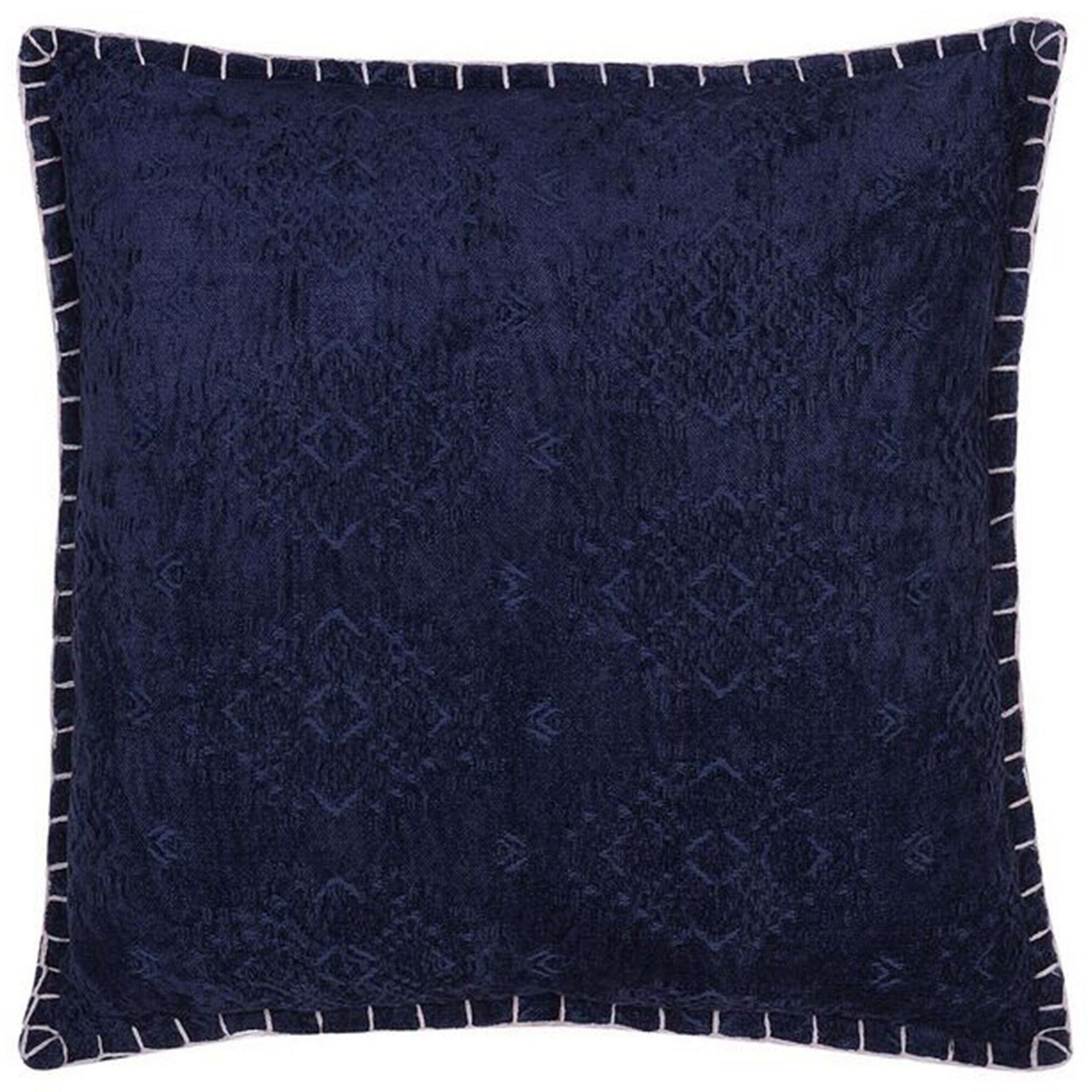 Beliani cojín decorativo melur 45 x 45 cm azul oscuro ikat
