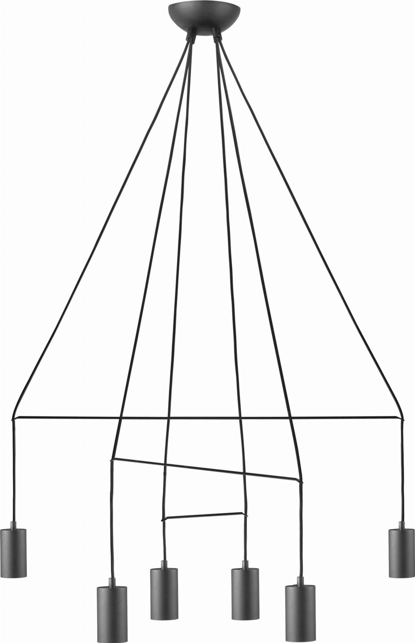 Lampa wisząca Imbria czarna 6xGU10x35W wym: 130 x 95 x 95 cm metal Nowodvorski Lighting