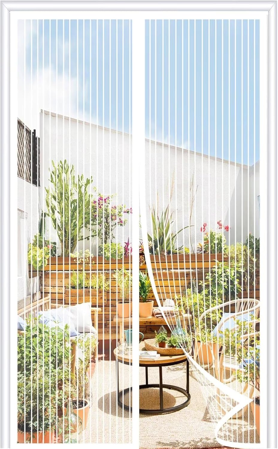 Moustiquaire Porte Fenêtre Magnétique, Rideau Moustiquaire, Fermé