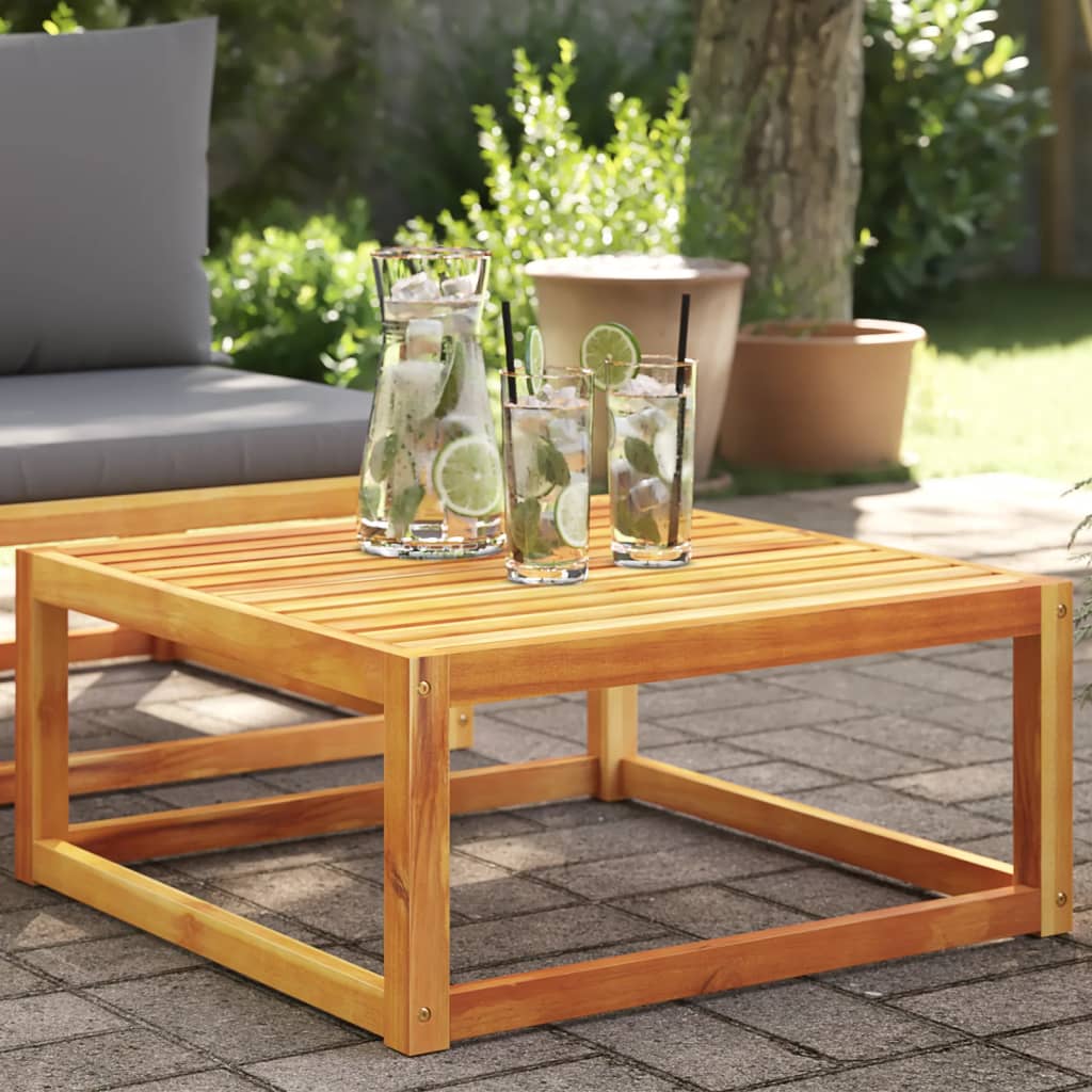 Table de jardin en bois d'acacia massif 65x65x29 cm - 2