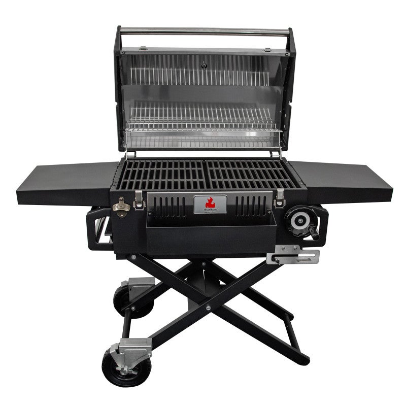Duży Grill węglowy 4iQ Group LUX 139X57X100 cm PREMIUM stalowy z żeliwnym rusztem 1szt.