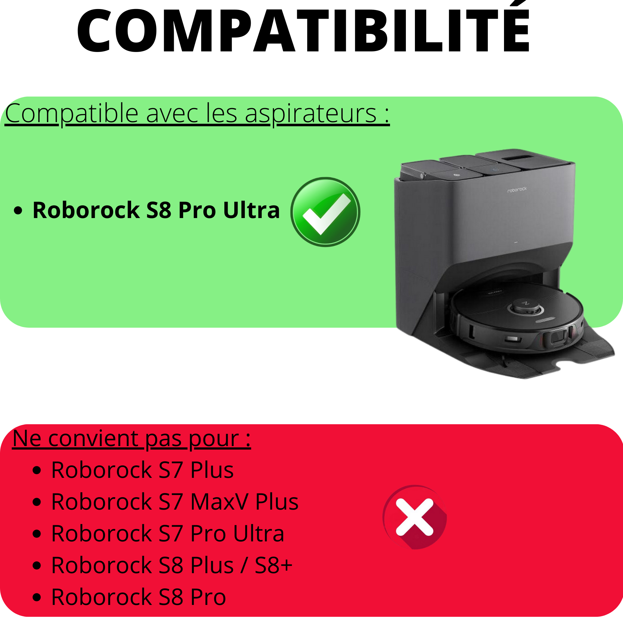 Kit Accessoires Pour Roborock Qrevo - 1 Brosse Principale, 4 Filtres, 6 Sacs à Poussière, 6 Brosses Latérales, 4 Serpillières - 8
