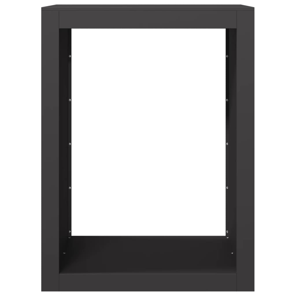 Porte-bûches | Portant de bois de chauffage noir 60x40x80 cm acier CFW275783 - 4