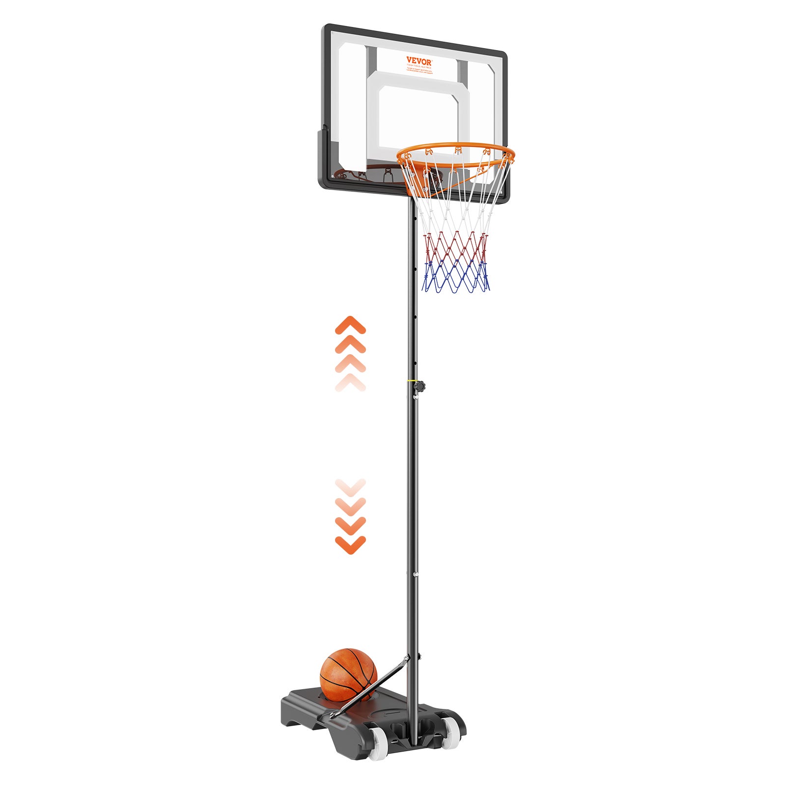 COSTWAY Panier de Basket-Ball sur Pied avec Hauteur Réglable 130-305cm