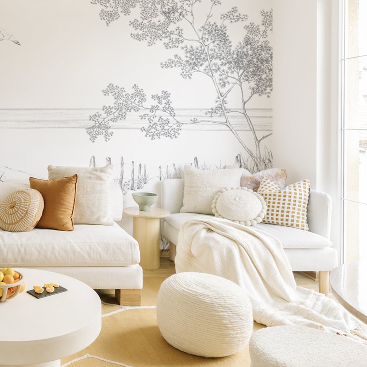 Papier peint panoramique Côtes Sauvages Noir et blanc 225x250cm-MADE IN FRANCE - 5