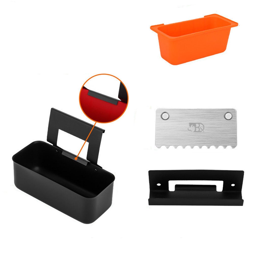 Blok sitkowy z siatki spożywczej, łapacz tłuszczu, zbieracz oleju (pomarańczowy)，Zestaw 5 sztuk