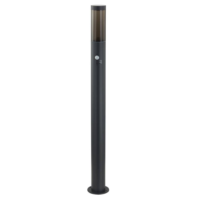 Bornes lumineuses Lindby Statius, anthracite, fer, 100 cm, capteur, Borne lumineuse, luminaire pour socle