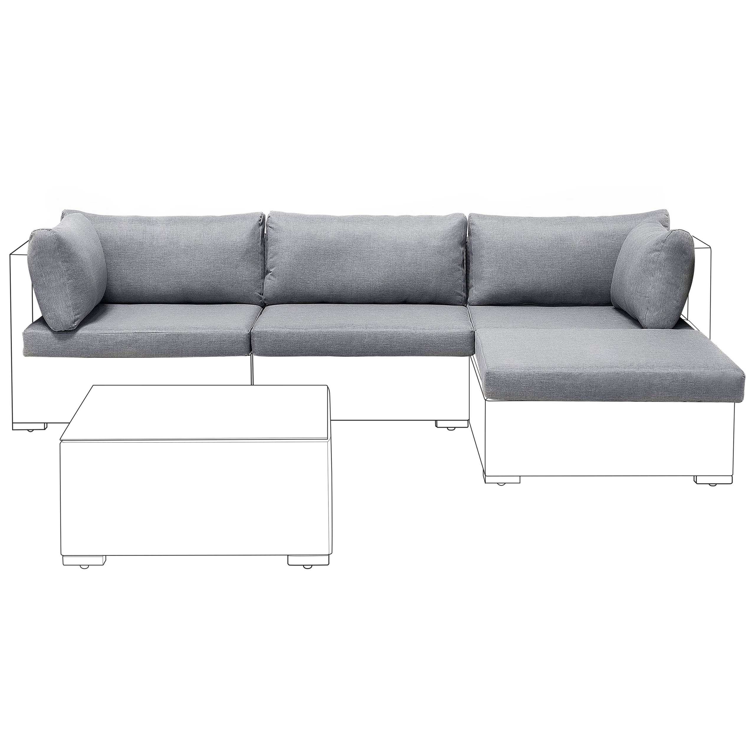 Set de fețe de perne pentru exterior SANO Gri deschis