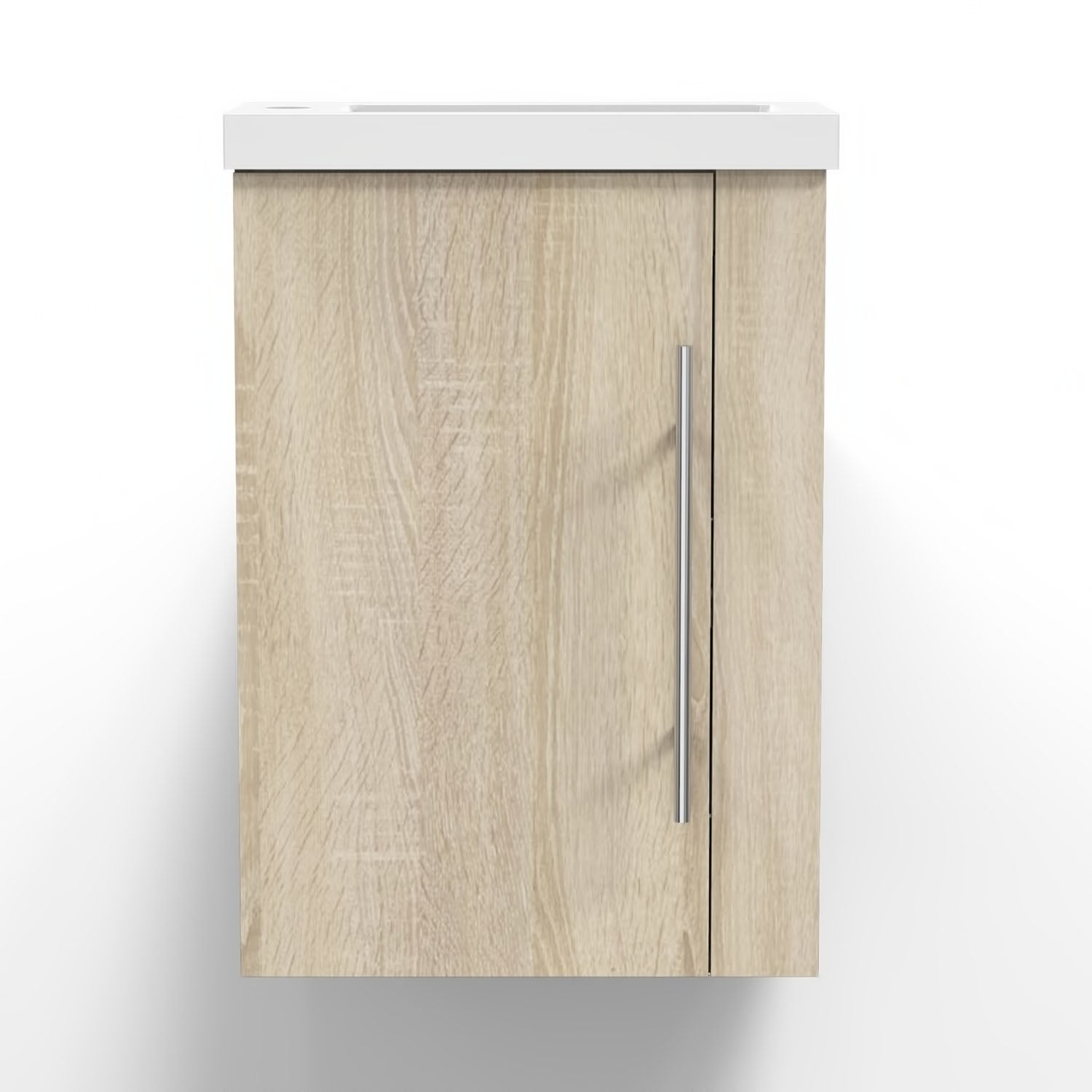 Meuble lavabo avec une porte motif ch ne 44 x 23 x 60 cm bricoman