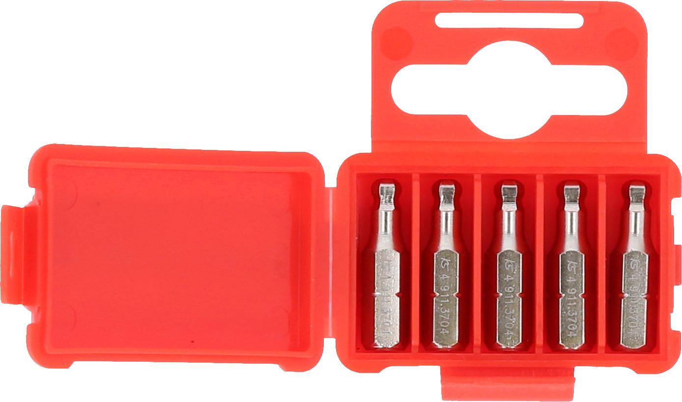 Inserto Esagonale Incassato KS Tools 911.3705 - 1/4", 25 Mm, Testa Sfera 4 Mm, Confezione Da 5
