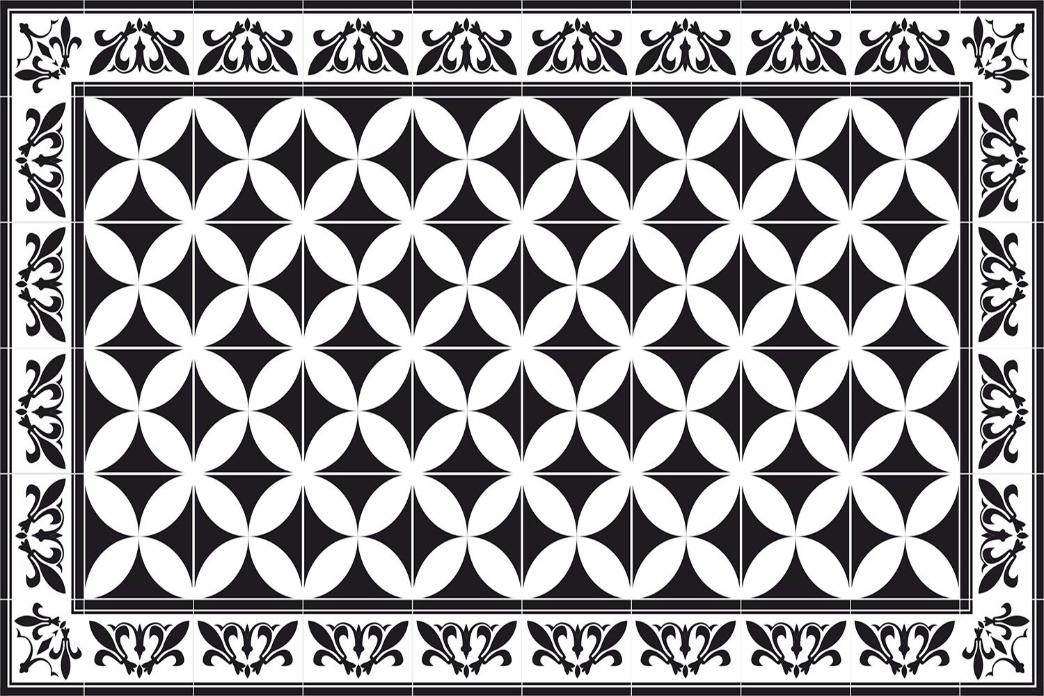 Tapis vinyle extérieur décoratif carreaux espagnols style méditerranéen authentique terrasse 150x225 – Tulup - 2
