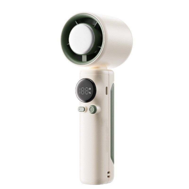 HUAJUN Mini Ventilateur Portable Turbo – 4000mAh, 1-100 Vitesses, Refroidissement Semi-Conducteur, Écran LCD, Lampe LED, Idéal Été Voyage Bureau