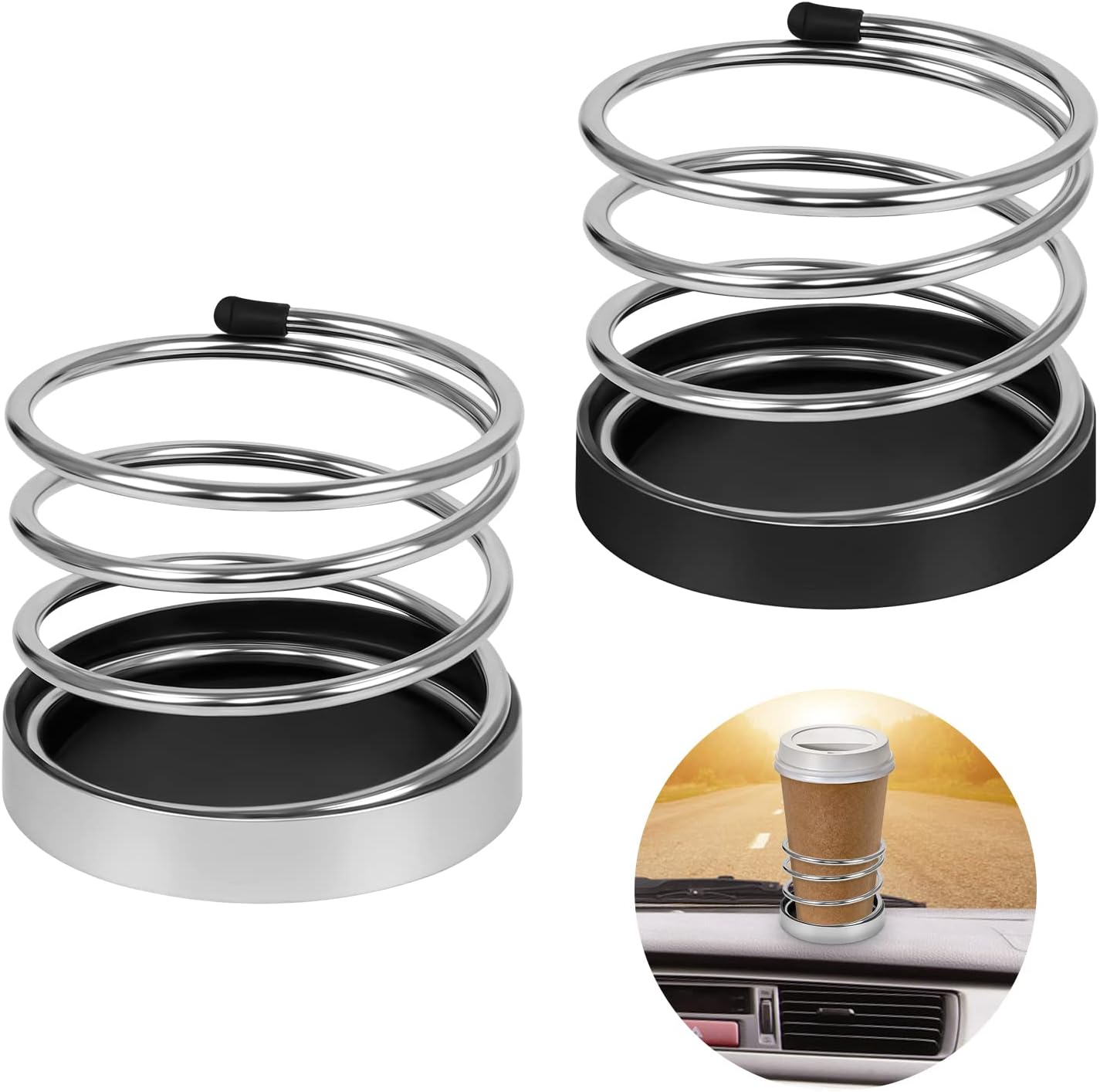 Pack 2 Porte-Gobelets Voiture Pliable - Support Canette Bateau Camion - Installation Facile