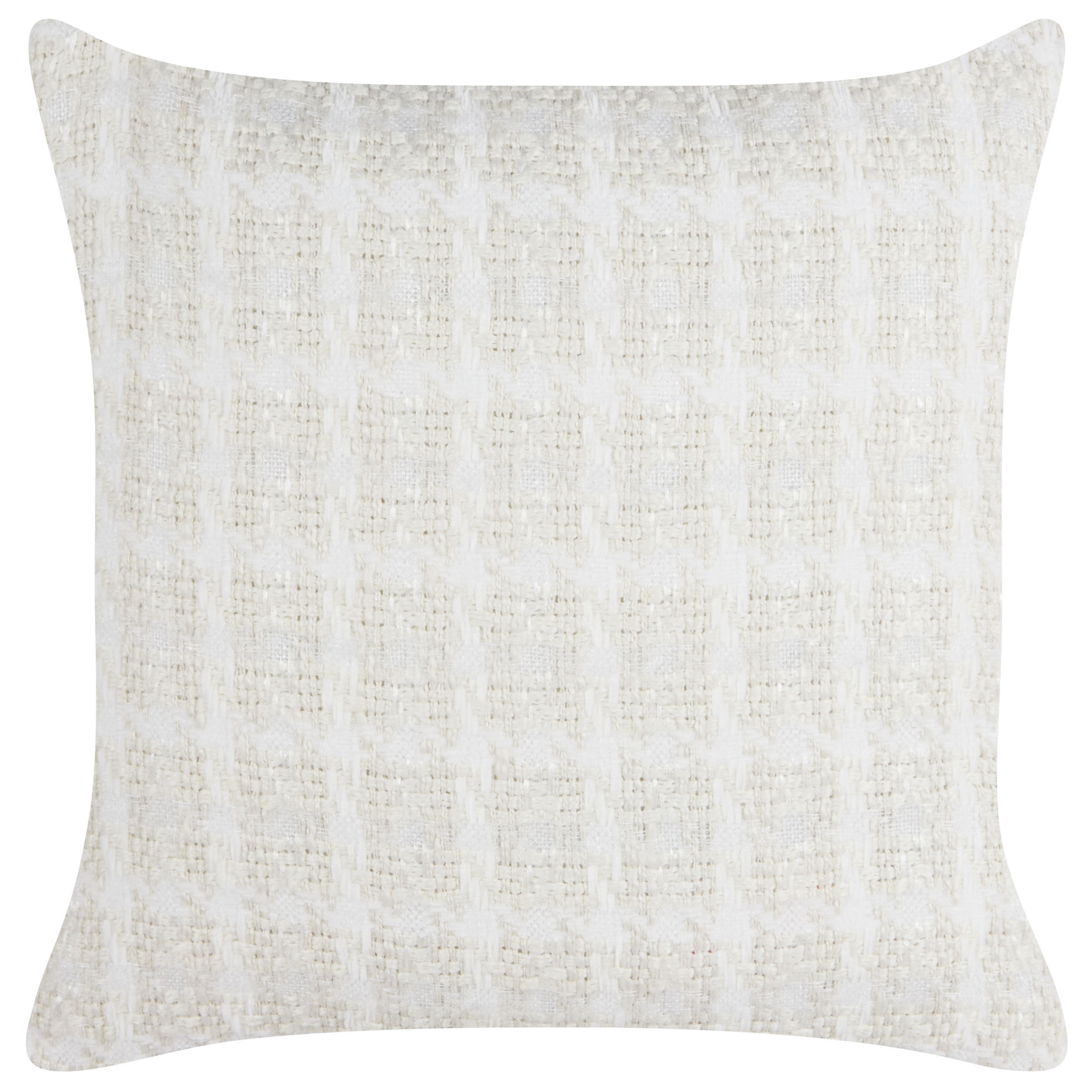 Beliani cojín decorativo douris 45 x 45 cm beige claro a cuadros